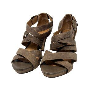 Indigo‎ by Clarks Womens Distressed Leather Strappy Sandal Size 9M
